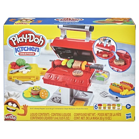 Hasbro Hasbro Play-Doh Kitchen Creations BBQ Grill Playset Multicolored 14 pc HSBF0652